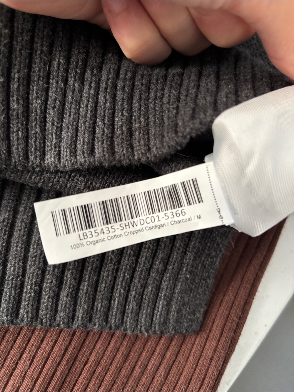 Quince 100% Organic Cotton Cropped Cardigan Charcoal Gray Size M Women - Picture 8 of 8